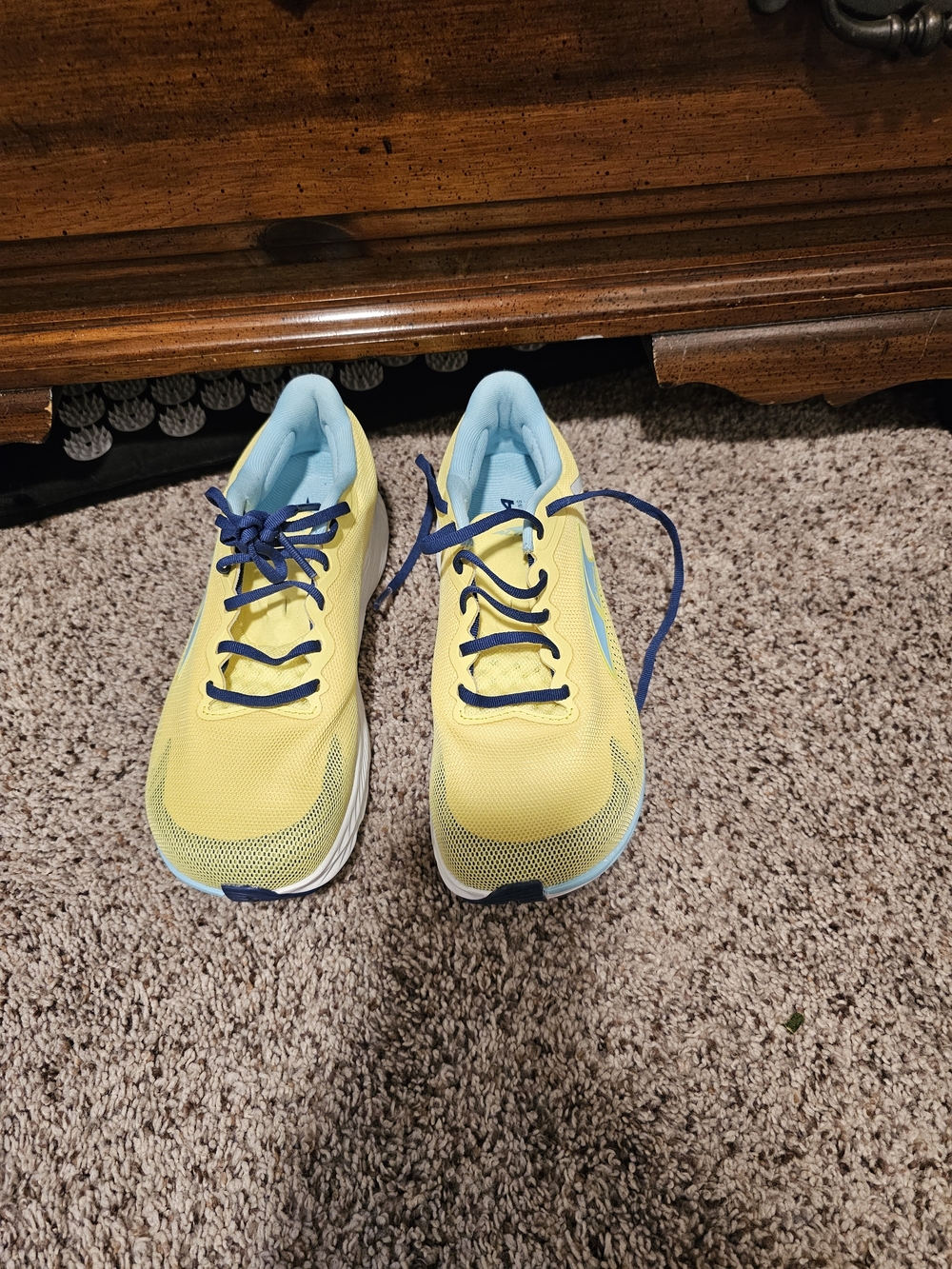 Altra Yellow & Light Blue Youth Running Sneakers